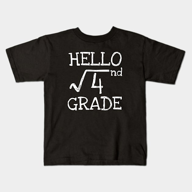 Hello 2nd grade Square Root of 4 math Teacher Kids T-Shirt by Daimon